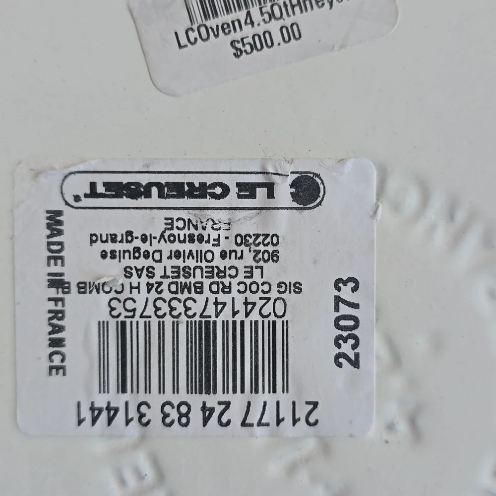 NEW Le Creuset Enameled Cast Iron Round Oven, 4 1/2-Qt.Honeycomb,Retail $500.00